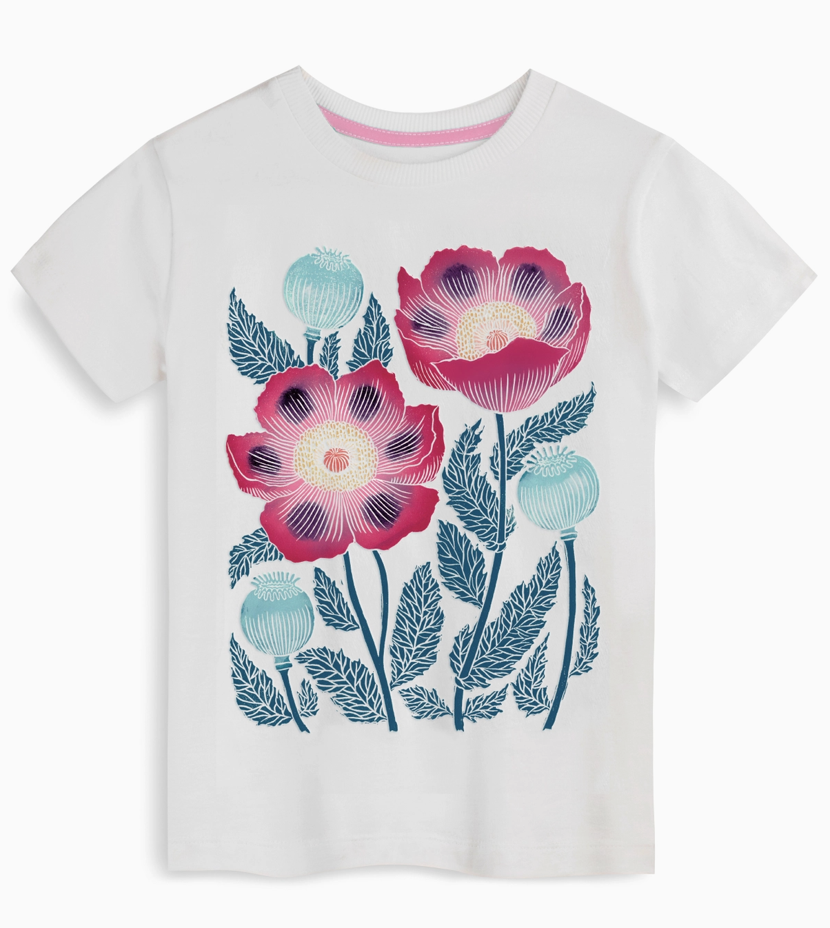 Organic Cotton Graphic Tees | Pink Poppy
