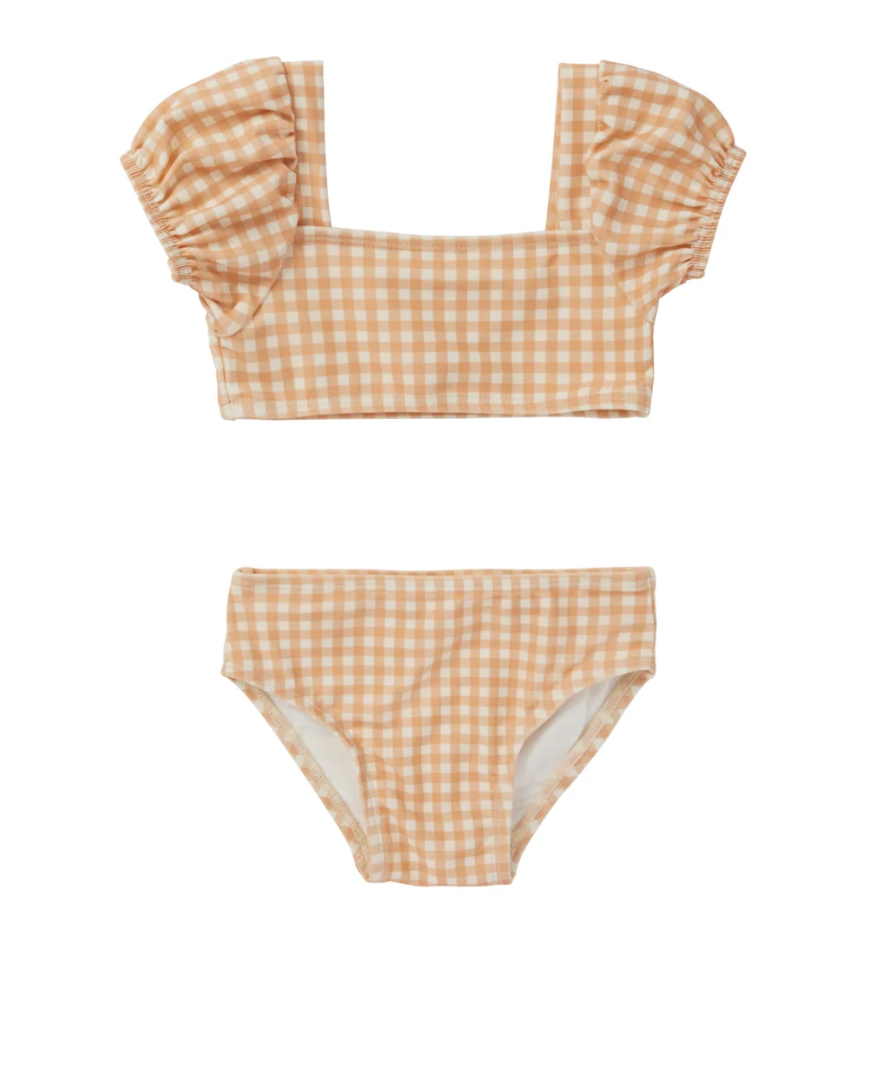 zippy two-piece || melon gingham