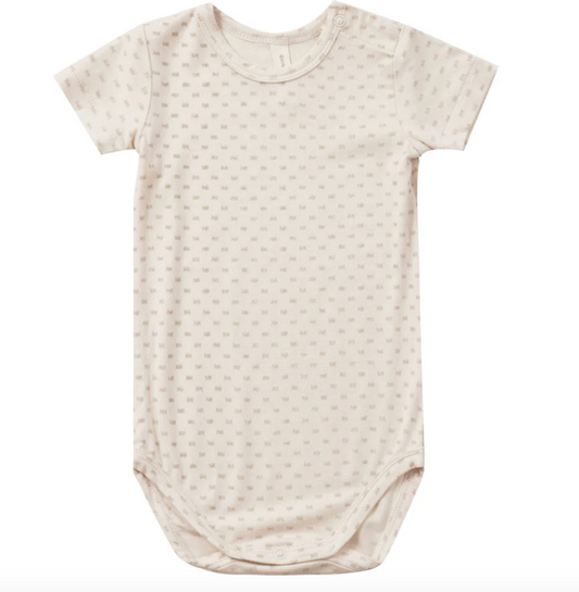 bamboo short sleeve bodysuit || oat check