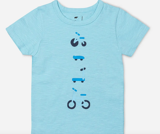 Kids Short Sleeve Crewneck Tee_On Wheels
