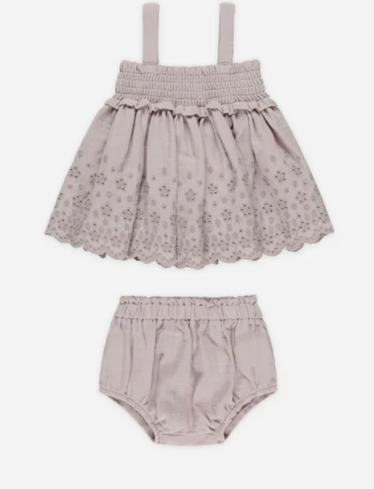 mae smocked top + bloomer set || poppy
