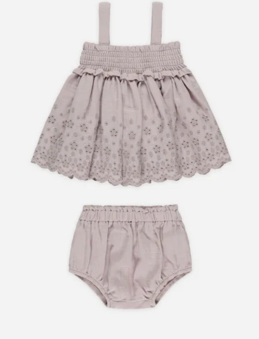 mae smocked top + bloomer set || poppy