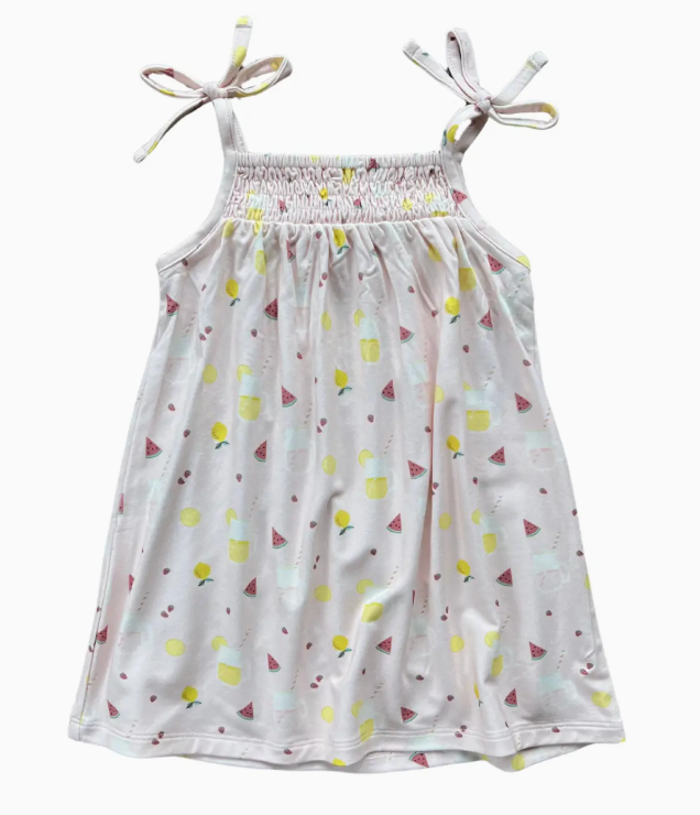 Girl's Smocked Summer Dress - Lemonade