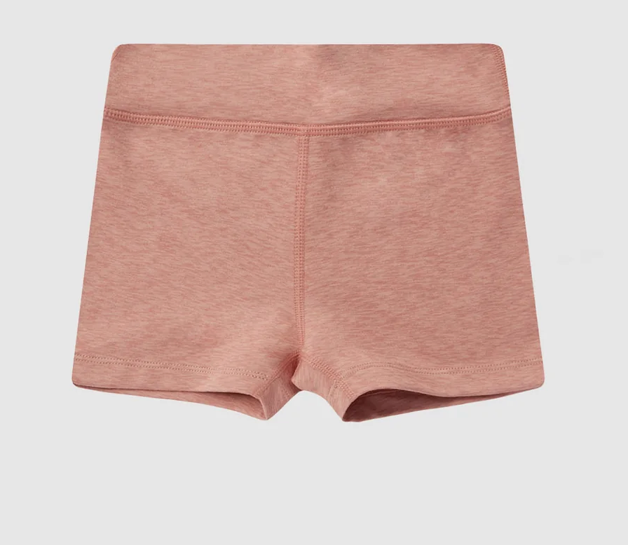 shortie short || heathered strawberry