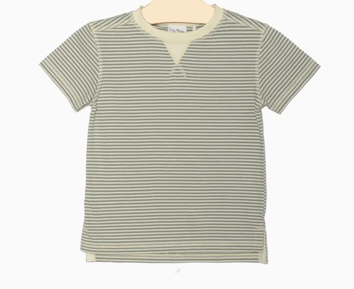 Whistle Patch Tee- Steel Stripe