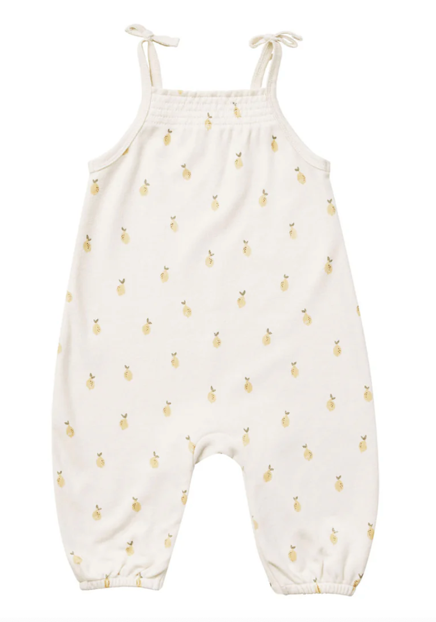 smocked jumpsuit || lemons