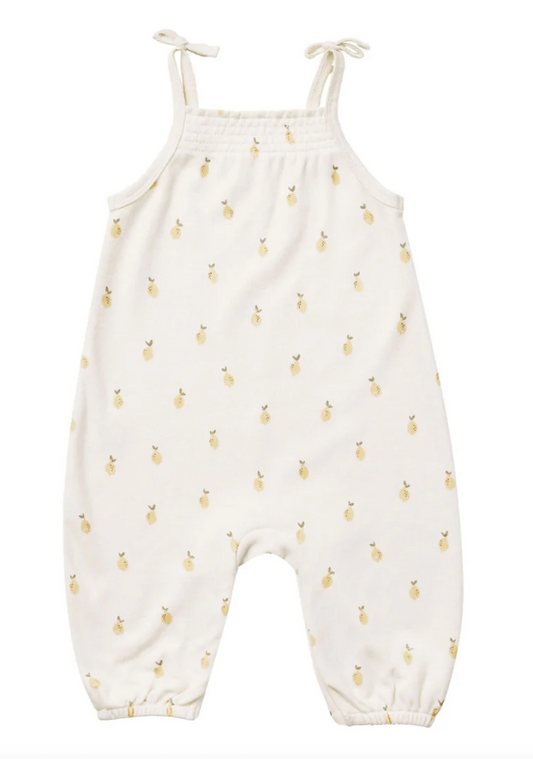 smocked jumpsuit || lemons