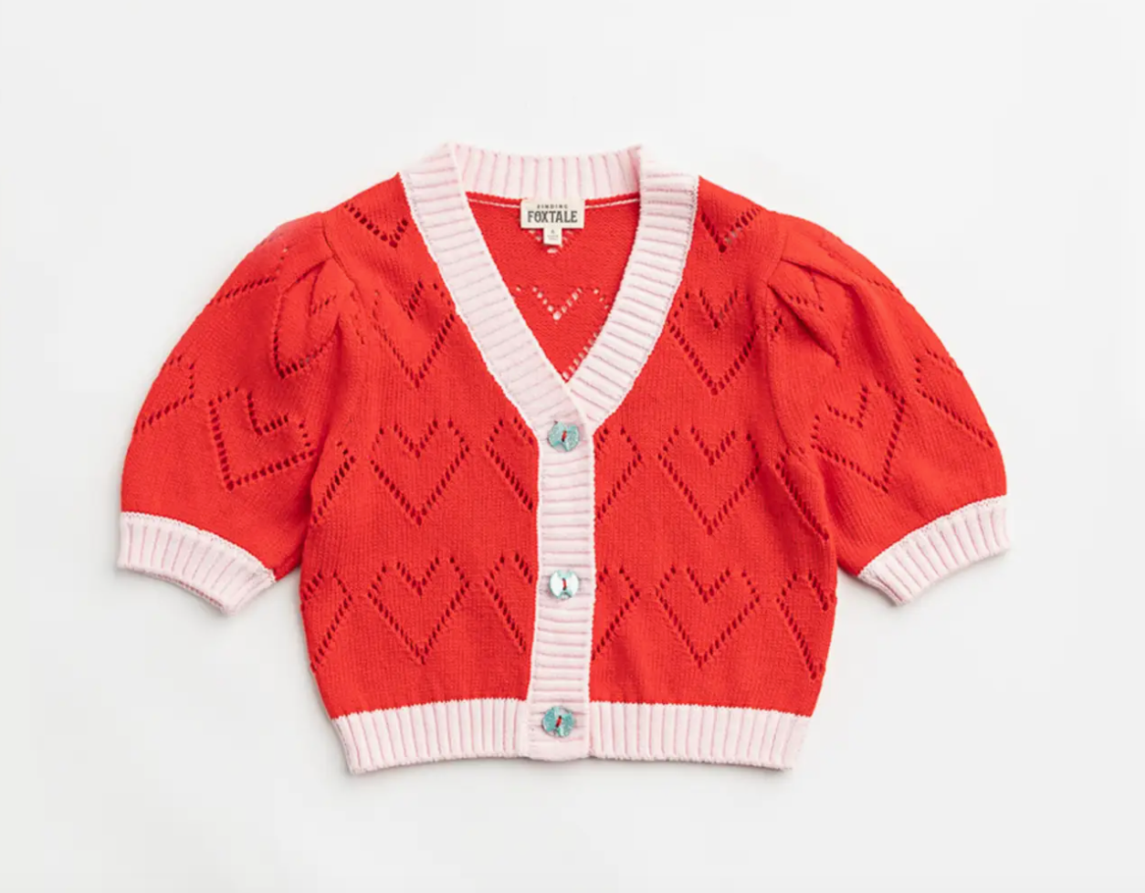 Sweetheart Cardi | Hearts Pointelle