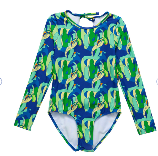 TOUCAN JUNGLE SUSTAINABLE KEYHOLE SURF SUIT