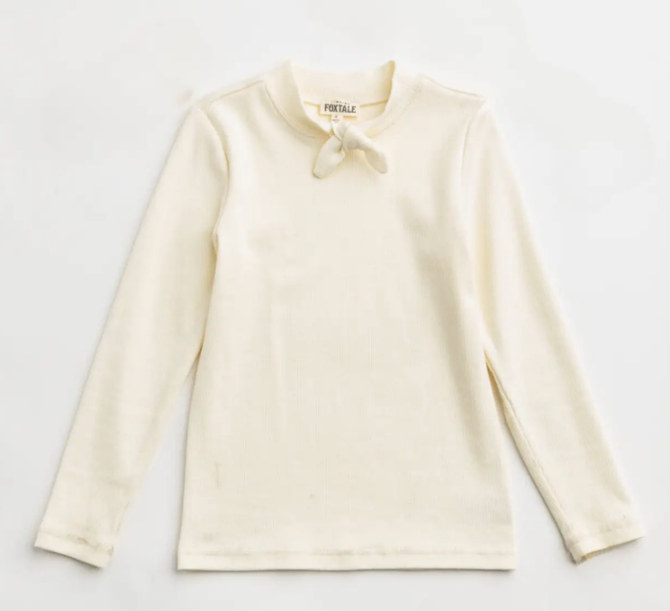 Vanilla Cream Neck Tie Top