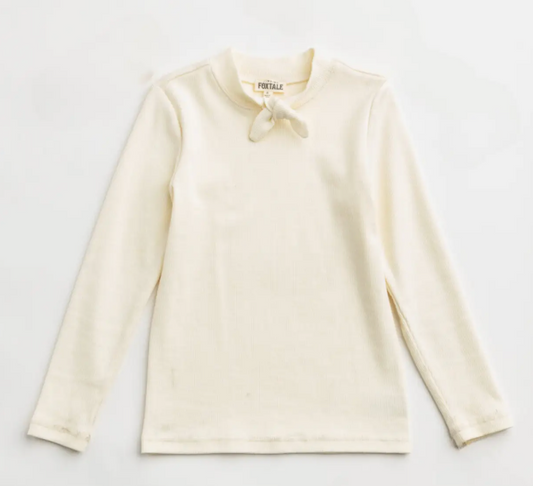 Vanilla Cream Neck Tie Top