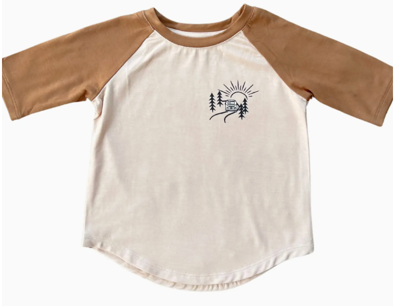 Boys 3/4 Sleeve Tee - Adventure Awaits