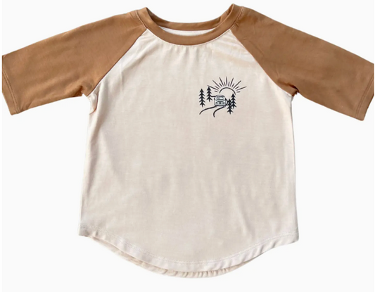 Boys 3/4 Sleeve Tee - Adventure Awaits