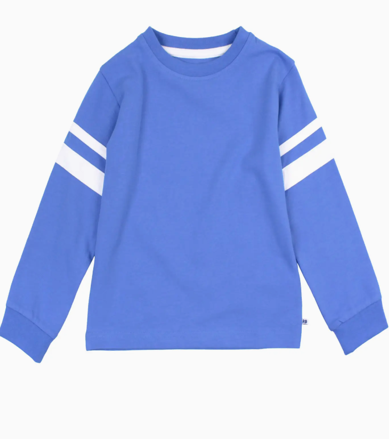 Boys Sonic Blue Racing Stripe Long Sleeve Shirt