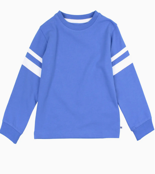 Boys Sonic Blue Racing Stripe Long Sleeve Shirt