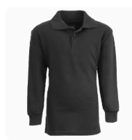 Boy's Uniform Long Sleeve Polo Shirts | Black