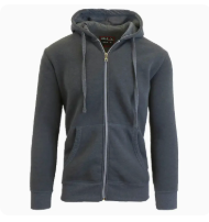 Boys Fleece-Lined Zip Up Hoodie | Charcoal