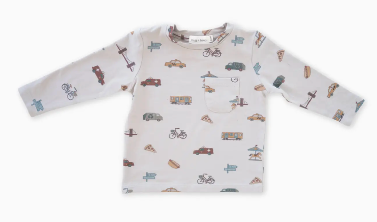 Charlie Long Sleeve Jersey Tee | City Vibes | 18-24M