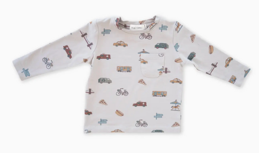 Charlie Long Sleeve Jersey Tee | City Vibes | 4-5Y