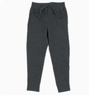 Kids Drawstring Pants Cotton Basics Back to School Kids | DARK GREY
