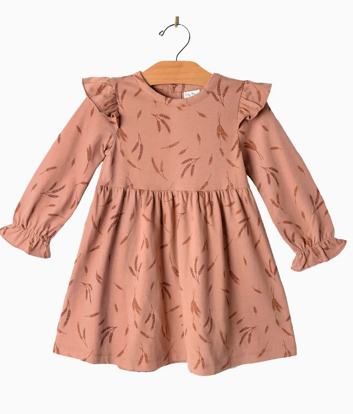 Flutter Sleeve Dress- Harvest | 8Y