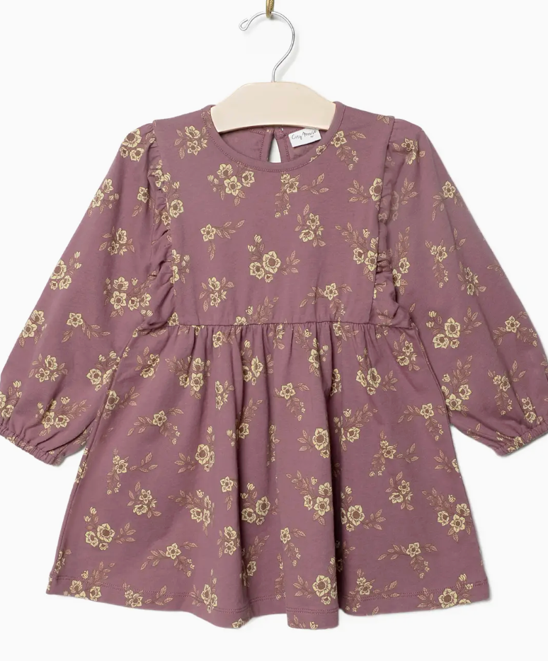 Puff Sleeve Dress- Orchid Blooms | 4Y