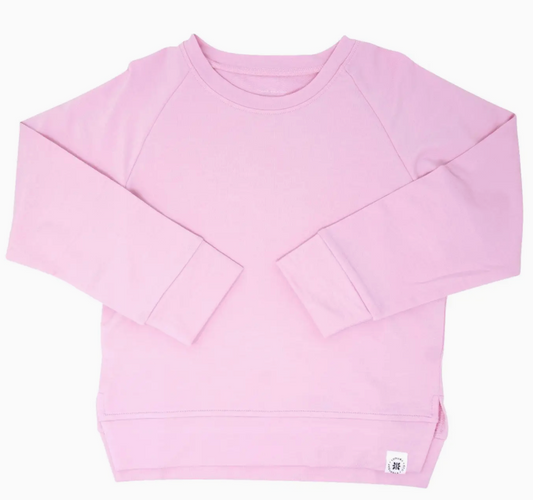 Crew Neck Sweater | Carnation Pink French Terry / Girl / 6