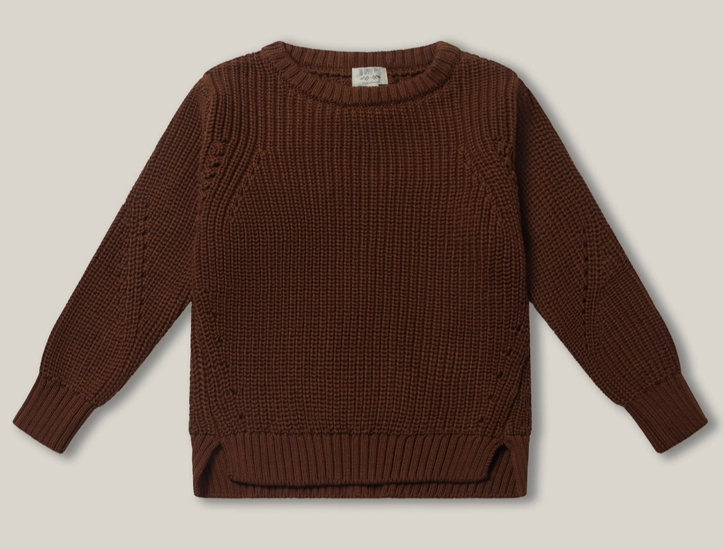 The Essential Sweater | mocha / 7-8 years