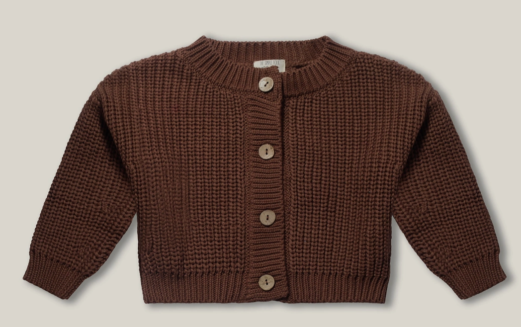 The Chunky Cardigan | mocha / 7-8 years
