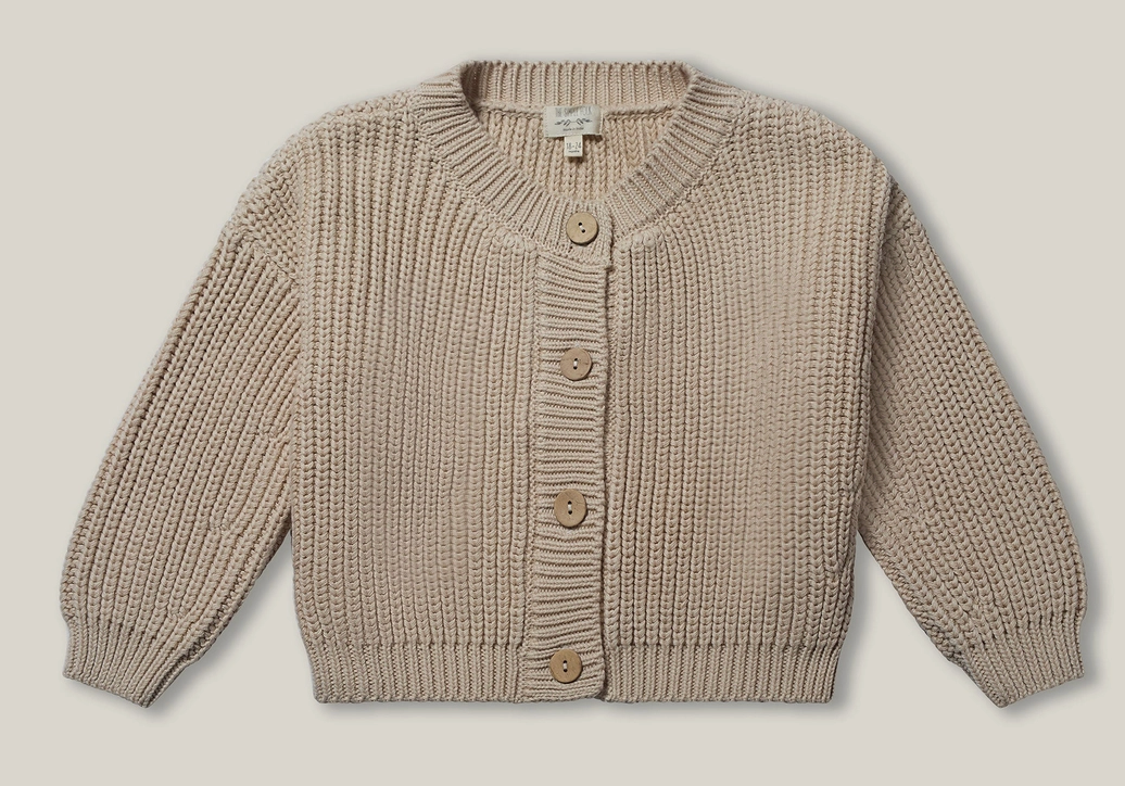 The Chunky Cardigan | oatmeal / 2-3 years