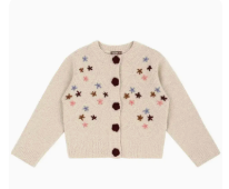 Floras Embroidery Knit Cardigan