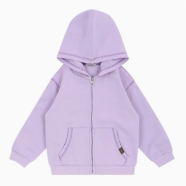 Basic Contrast Stitch Full Zip Hoodie Sweatshirt