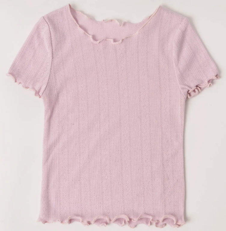 Lettuce Edge Pointelle Cardigan | Ballerina / XXS (4)