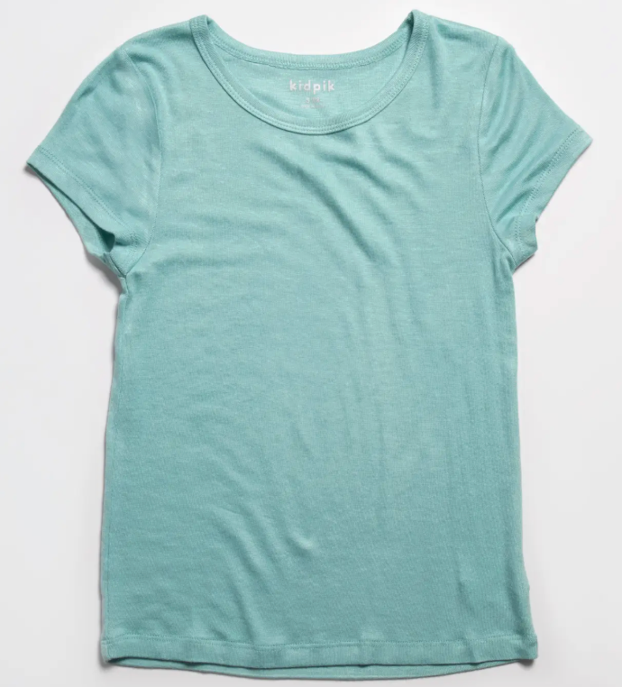 Ribbed Crew Tee | Aqua Haze / XS (5/6)