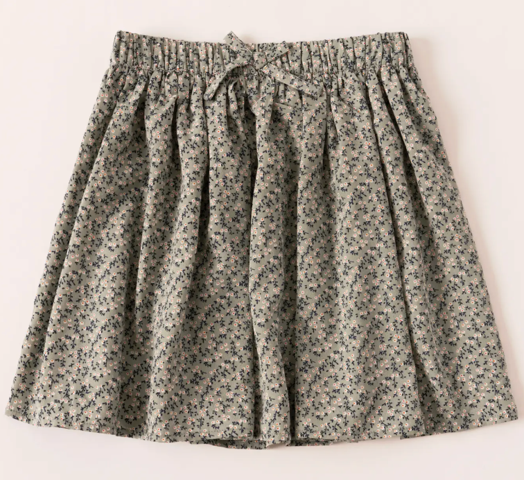 Vine Floral Skirt | Blue Surf / XXS (4)