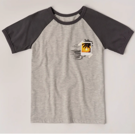 Sunset Baseball Tee | Light Heather Grey / XXS (4)