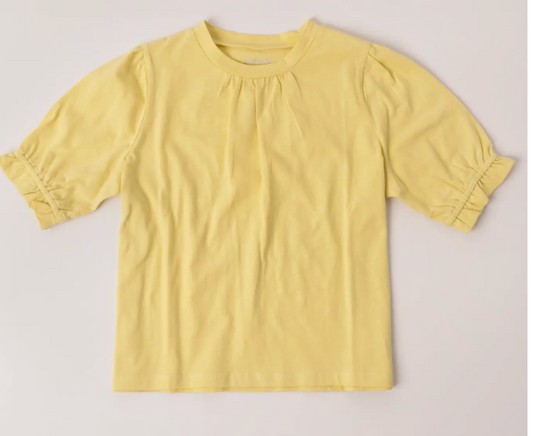 Slub Puff Sleeve Tee | Lemonade / S (7/8)