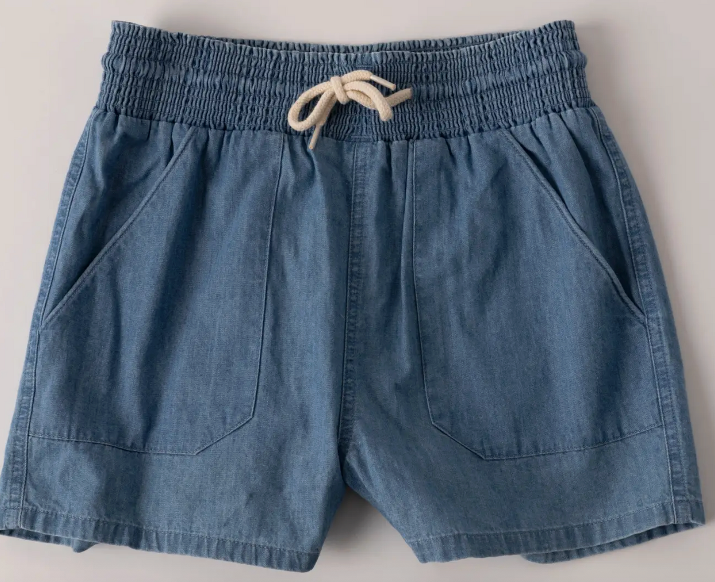 Smock Waist Denim Short | Volleyball Wash / 2T