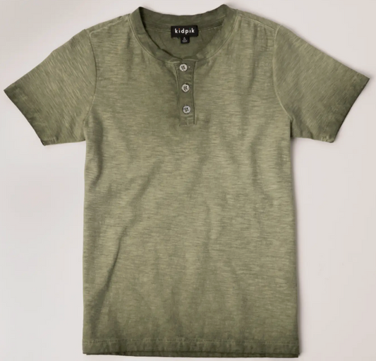 Slub Henley | Bronze Green / M (10)