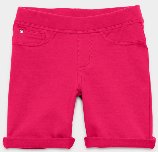 Easy Pull-On Knit Bermuda Shorts | Pink Peacock / M (10)