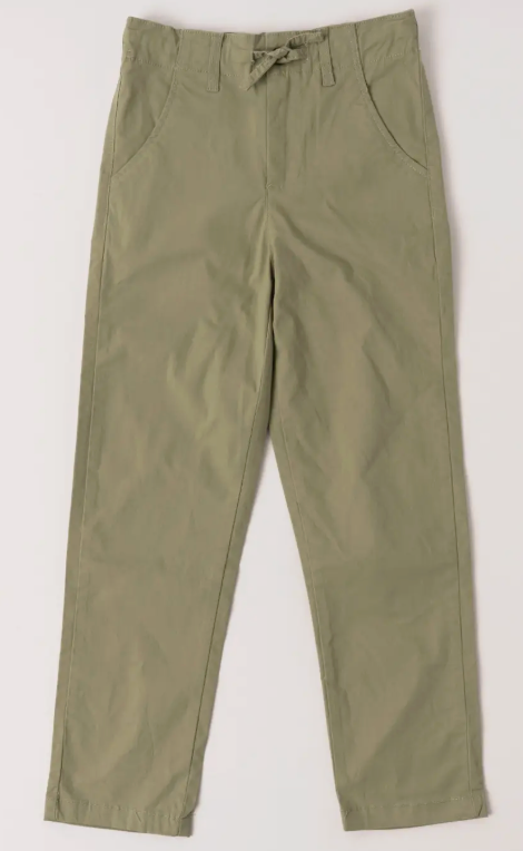 Drawstring Straight Pant | Oil Green / XXS (4)