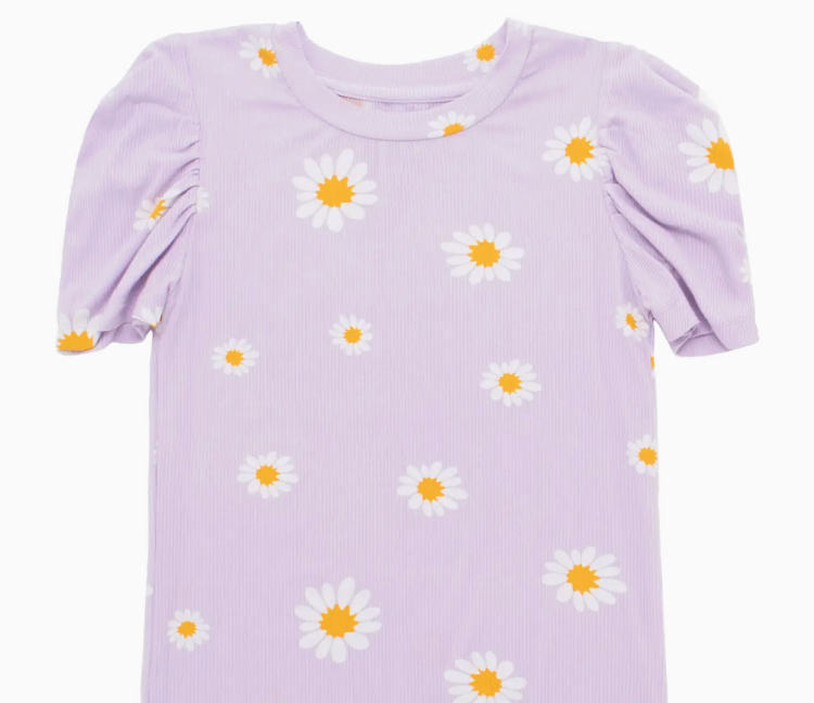 Daisy Rib Top | Orchid Bouquet / S (7/8)