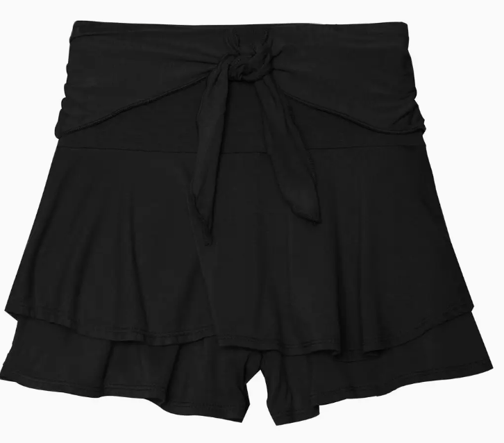 Tie Front Skort | Black / XS (5/6)