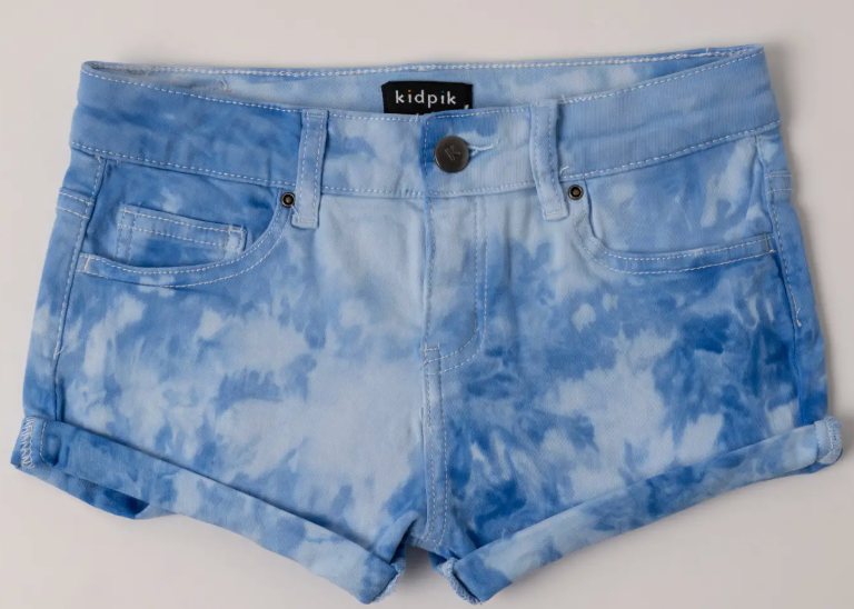 Tie Dye Cuffed Short | Azure Blue / 6