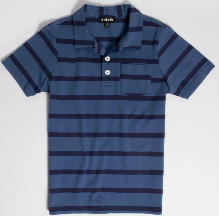 Simple Stripe Jersey Polo | Provence / XS (5/6)