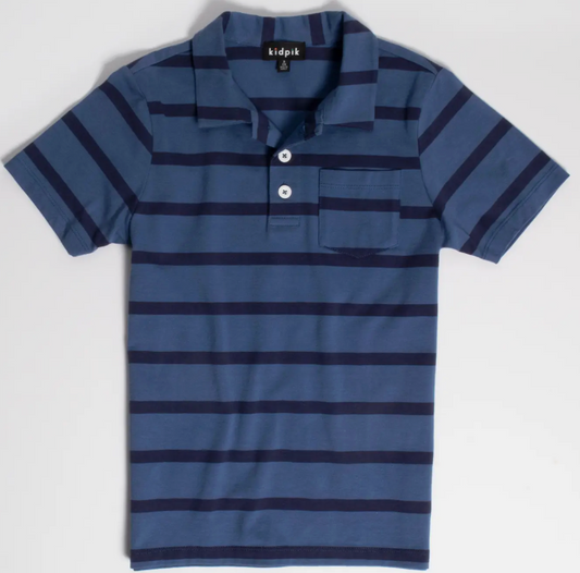 Simple Stripe Jersey Polo | Provence / XS (5/6)