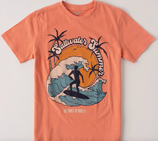 Saltwater Summer Contrast Stitch Tee | Lantana / XS (5/6)