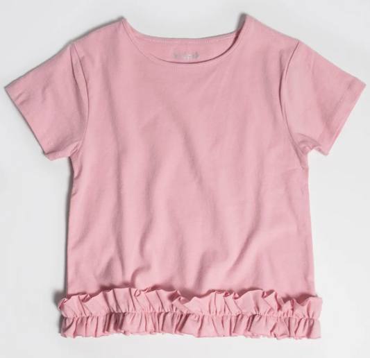Ruffle Edge Tee | Pink Nectar / S (7/8)