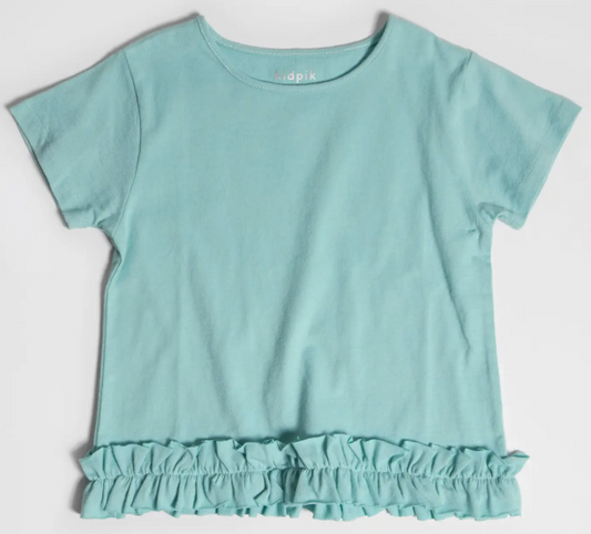 Ruffle Edge Tee | Aqua Haze / S (7/8)