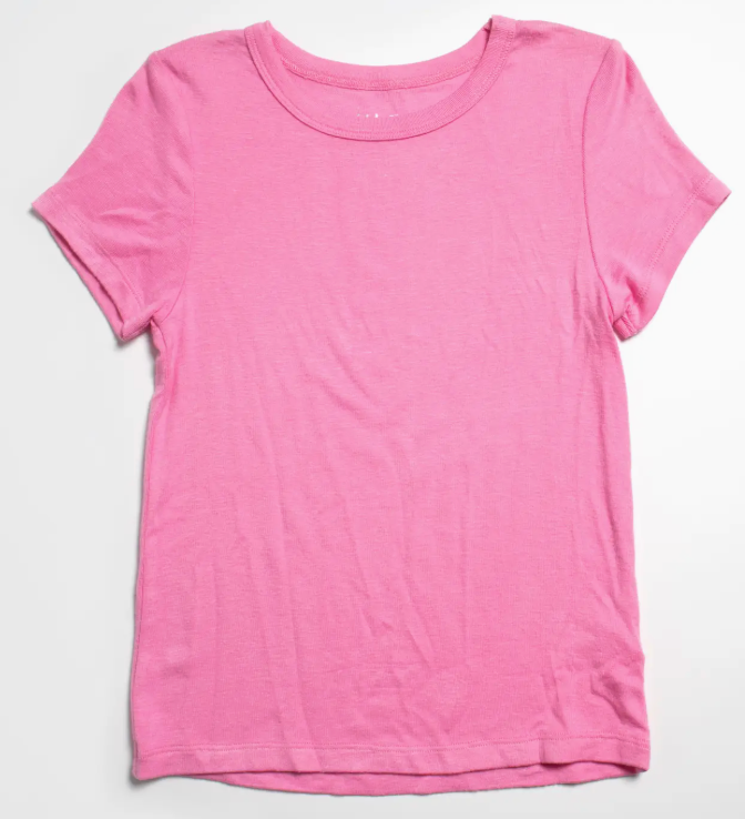 Ribbed Crew Tee | Rosebloom / XS (5/6)